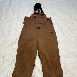 Ride Sports Ski/Snowboard Bib, Men's, Tan color, Size S